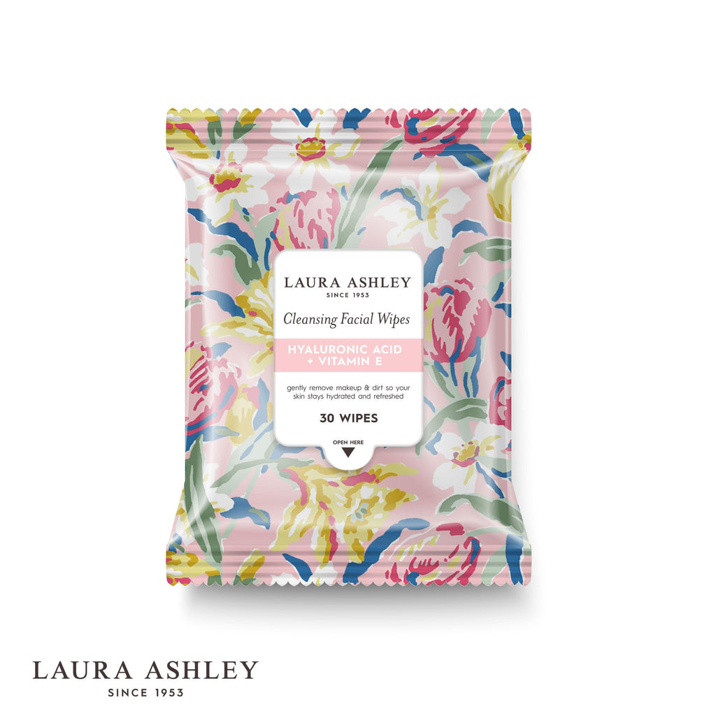 Laura Ashley 4-Pack Face Wipes for Women – Makeup Remover, Vitamin C, Retinol, Hyaluronic Acid | 120 Wipes