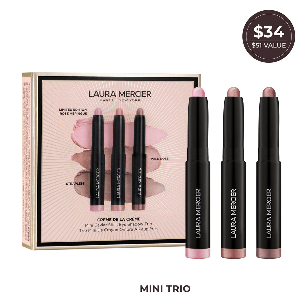 Laura Mercier Caviar Stick Mini Trio – 24HR Wear, Waterproof & Buildable Color