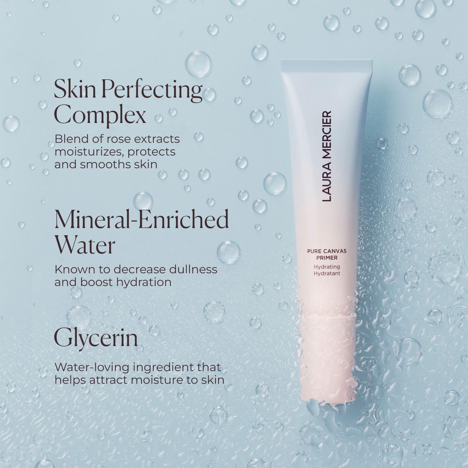 Laura Mercier Pure Canvas Primer – Hydrating, Blurring & Illuminating Makeup Base | 1.01 oz