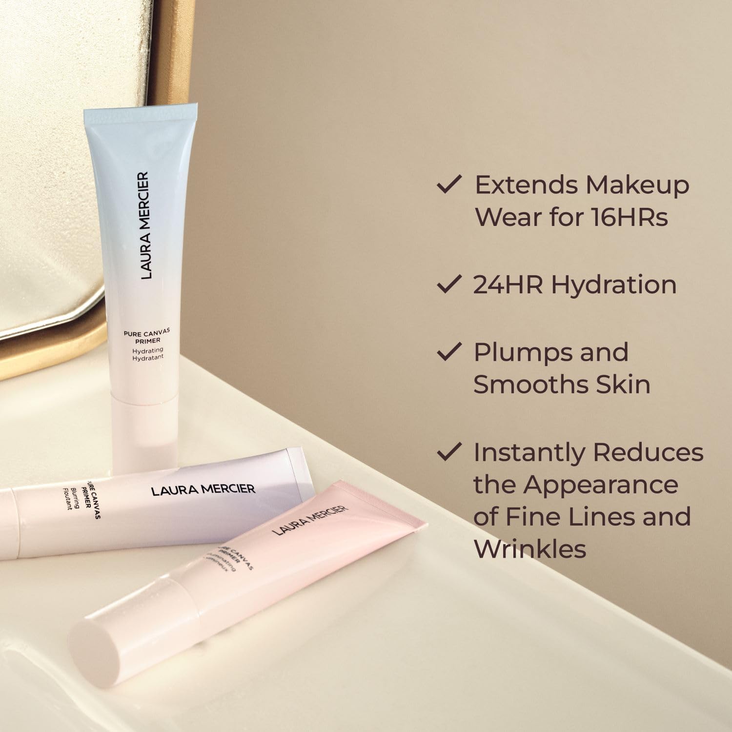 Laura Mercier Pure Canvas Primer – Hydrating, Blurring & Illuminating Makeup Base | 1.01 oz