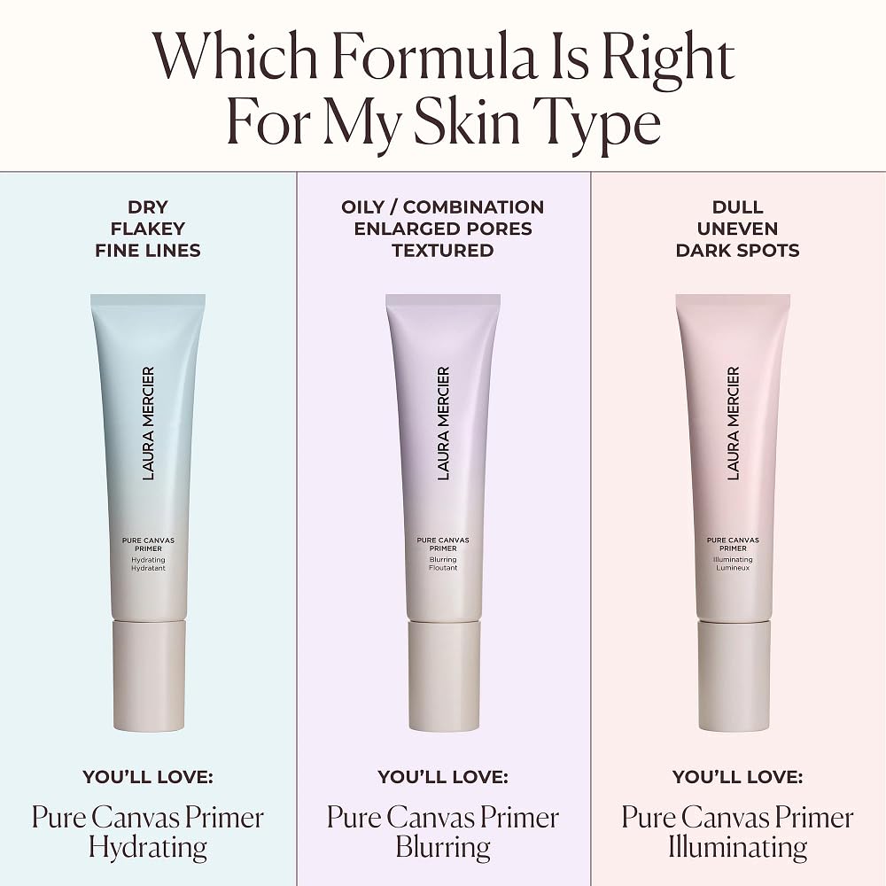 Laura Mercier Pure Canvas Primer Hydrating — Extends Makeup Wear, Natural Finish, Travel Size