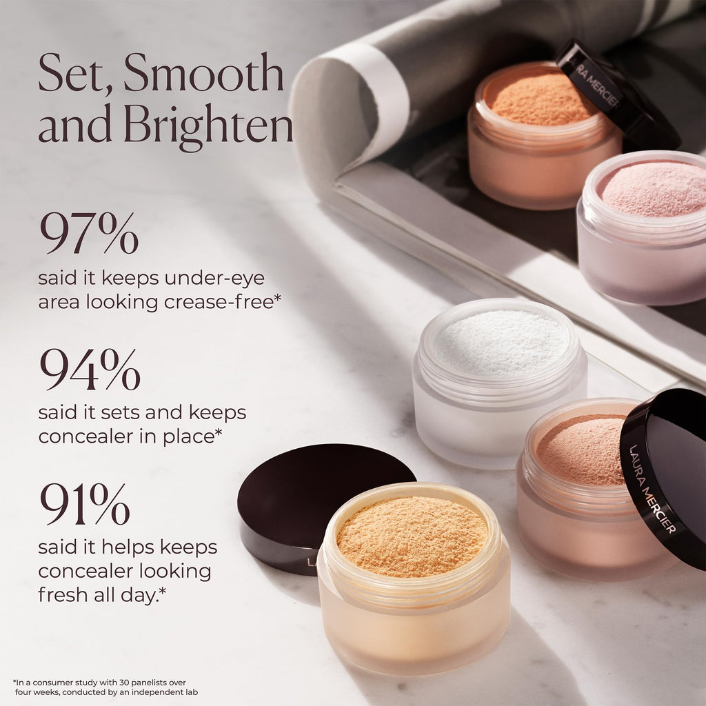 Laura Mercier Secret Brightening Under-Eye Setting Powder – Peach & Pink Pigments
