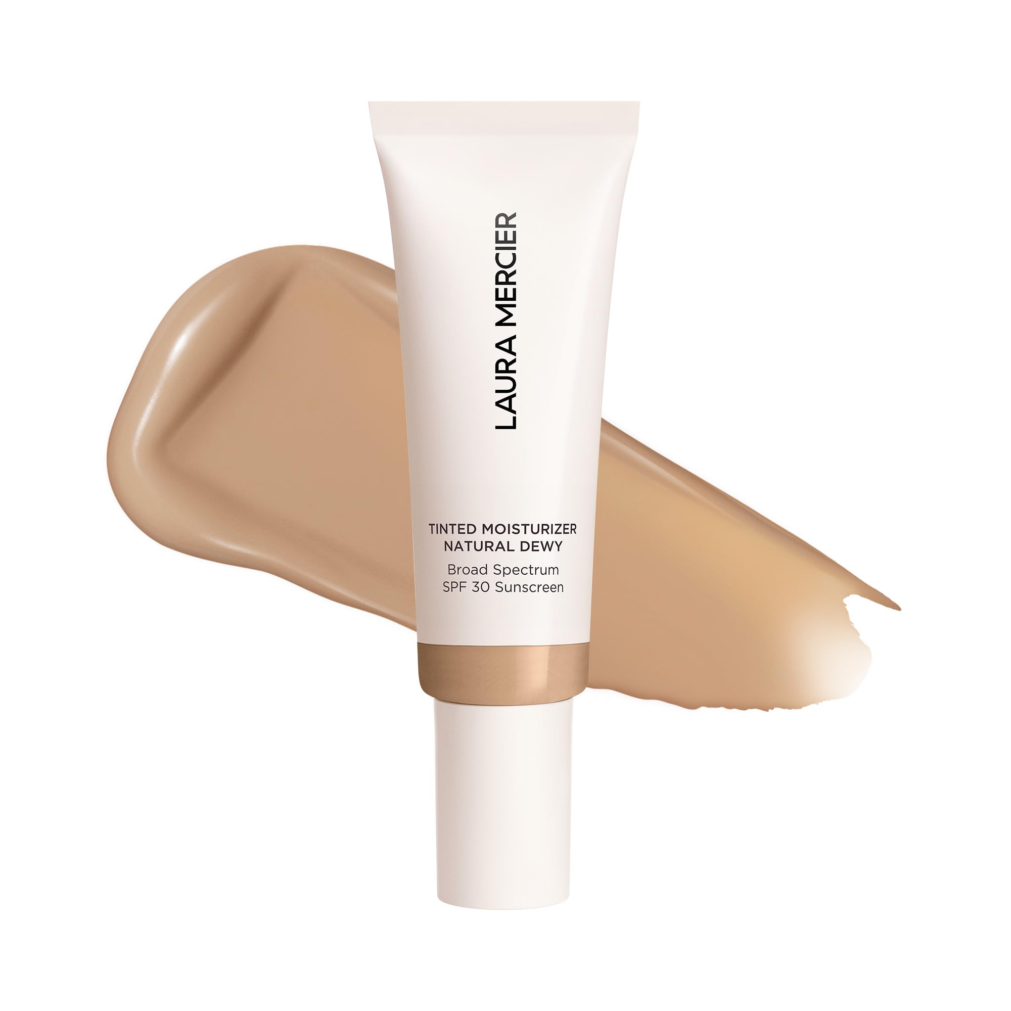 Laura Mercier Tinted Moisturizer Natural Dewy SPF 30 – 24HR Hydration, Sheer to Light Coverage, Sand