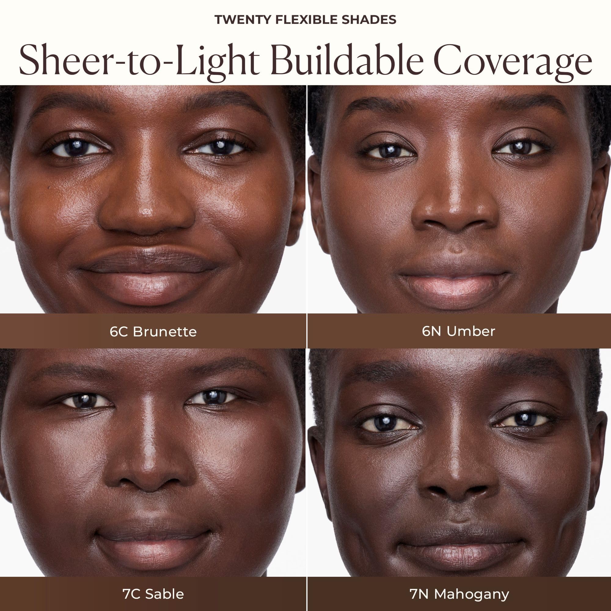 Laura Mercier Tinted Moisturizer Natural Dewy SPF 30 in Sable – 24HR Hydration, Buildable Sheer to Light Coverage