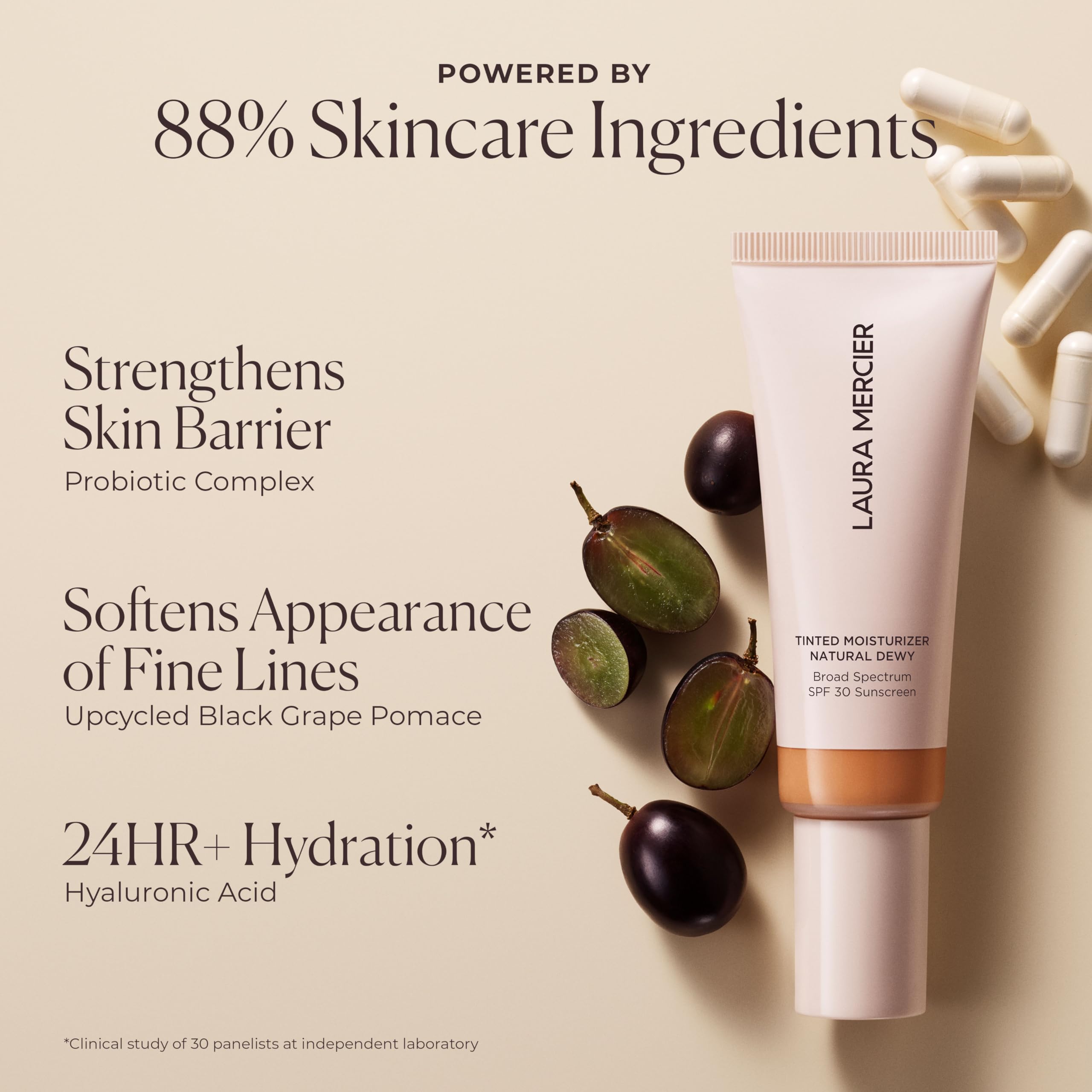 Laura Mercier Tinted Moisturizer Natural Dewy SPF 30 | 24HR Hydration & Buildable Coverage