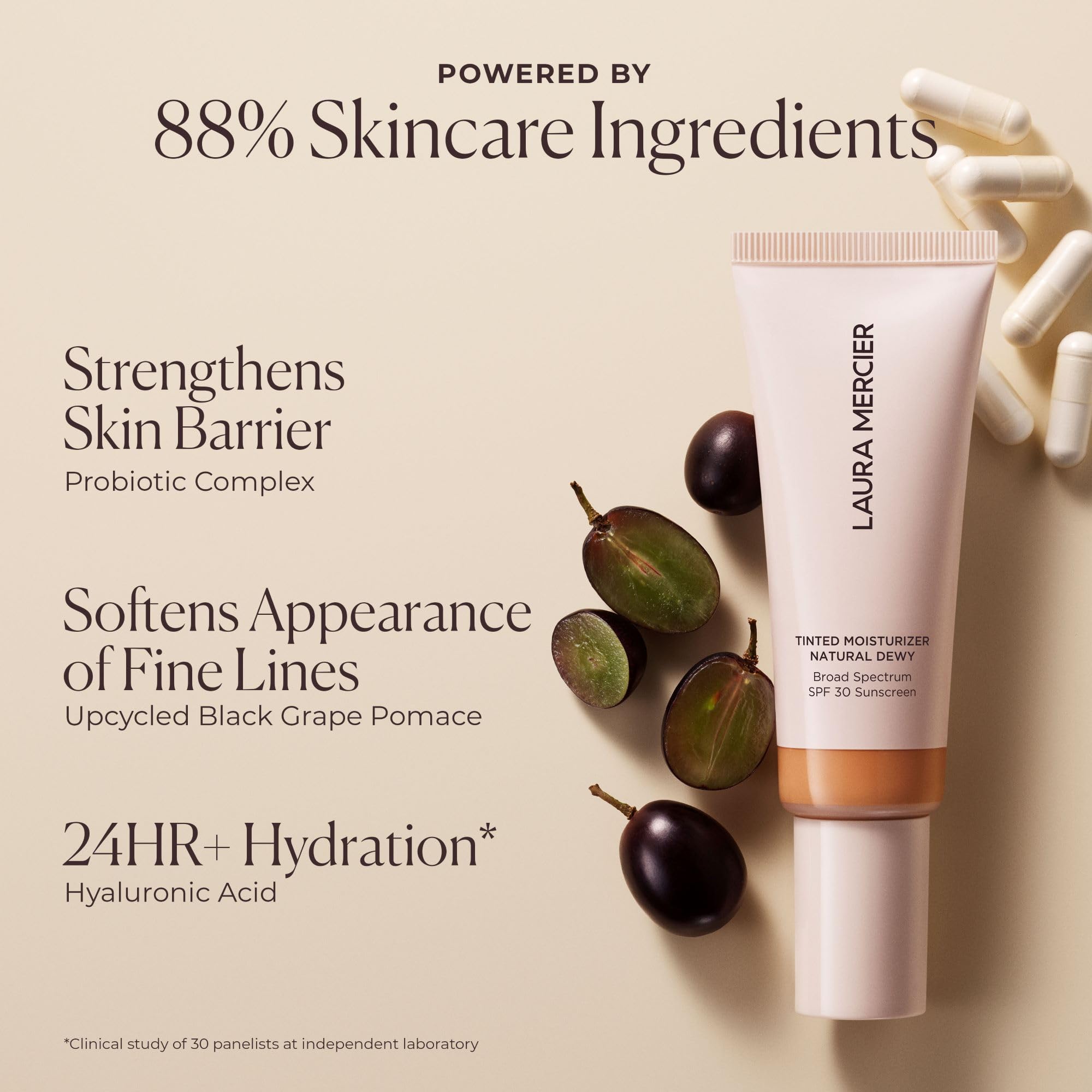Laura Mercier Tinted Moisturizer Natural Dewy SPF 30 | 24HR Hydration & Buildable Coverage