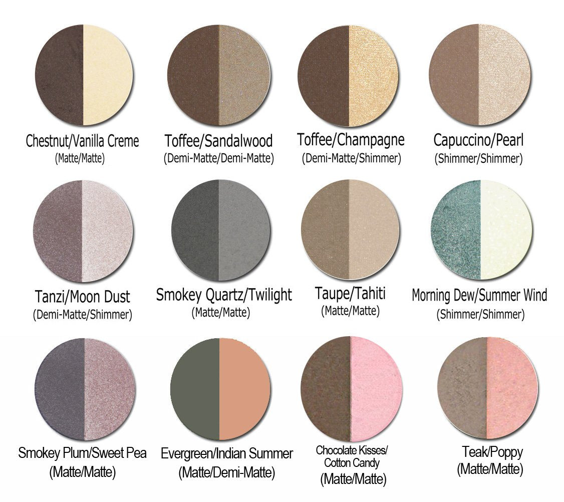 Lauren Brooke Cosmetiques Pressed Eyeshadow Duo – Tanzi & Moon Dust, Organic Vegan