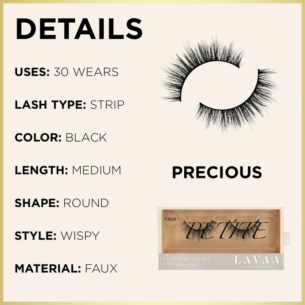 PRECIOUS Petite Lashes by Lavaa Beauty | Wispy 3D Faux Mink