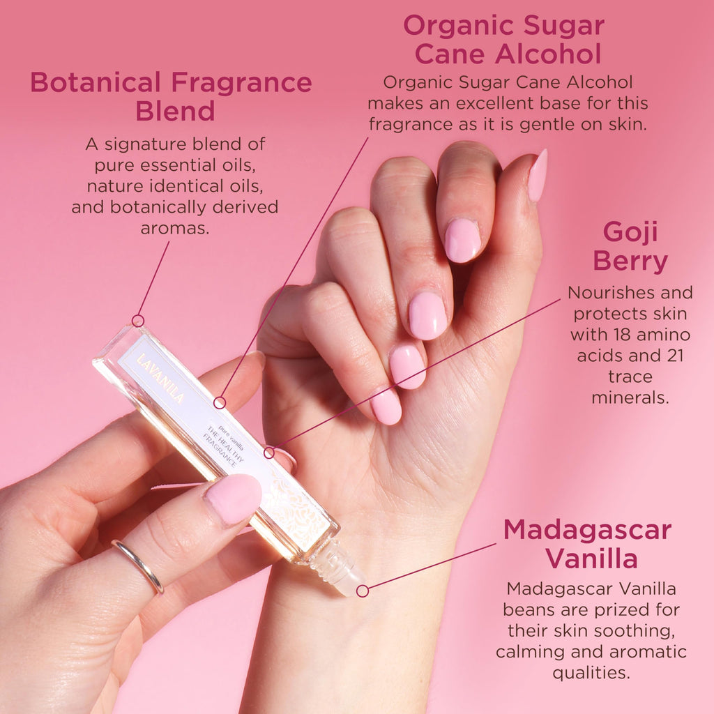 Lavanila Pure Vanilla Perfume Set for Women – Madagascar Vanilla, 1.7 oz + 10 ml Roller (USA)