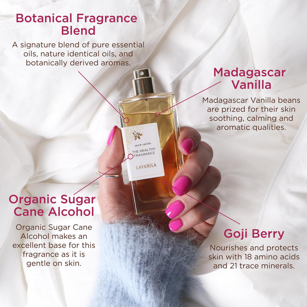Lavanila Pure Vanilla Perfume Set for Women – Madagascar Vanilla, 1.7 oz + 10 ml Roller (USA)