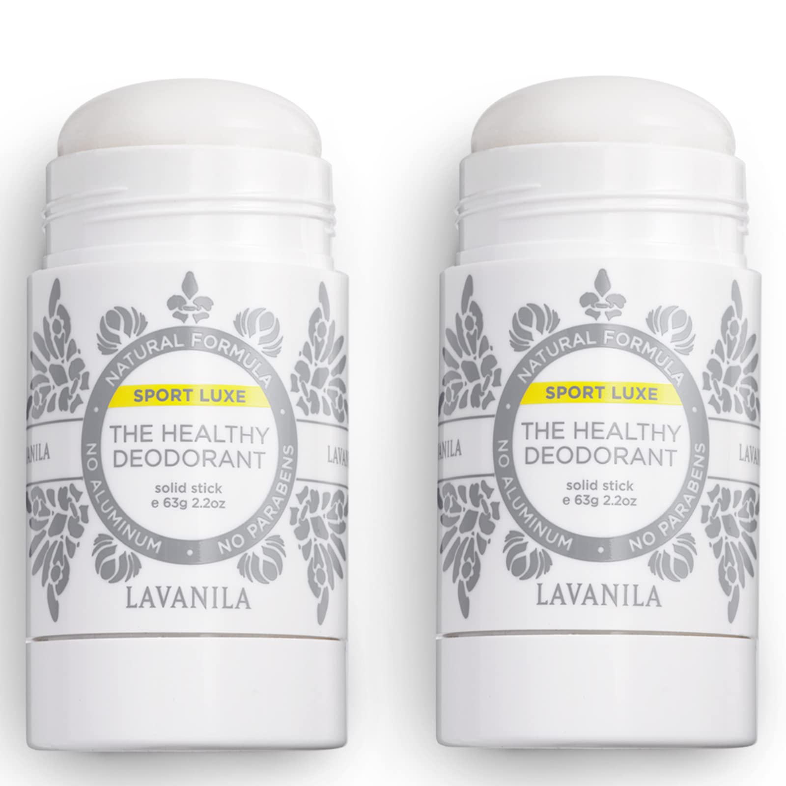 Lavanila Sport Luxe 2-Pack Aluminum-Free Deodorant for Men & Women – Vegan, Clean & Natural