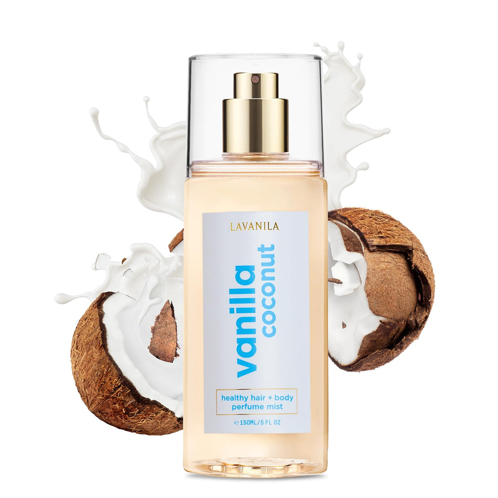 Lavanila Vanilla Coconut Healthy Hair + Body Perfume Mist – 5 Fl Oz | Jojoba Oil, Madagascar Vanilla, Coconut
