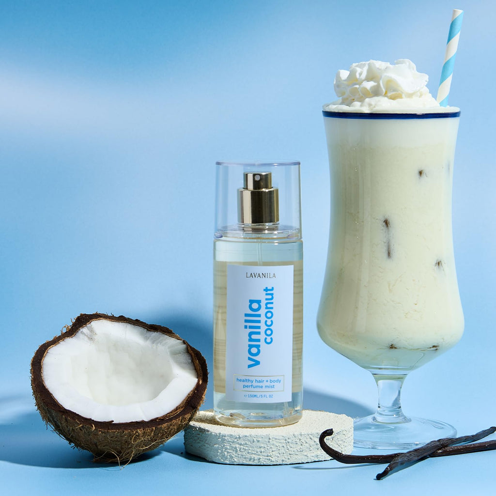 Lavanila Vanilla Coconut Healthy Hair + Body Perfume Mist – 5 Fl Oz | Jojoba Oil, Madagascar Vanilla, Coconut