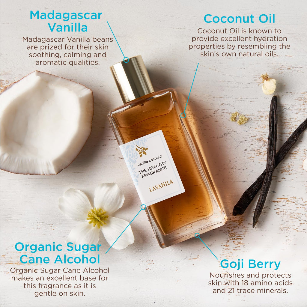 Lavanila Vanilla Coconut Perfume for Women – 1.7 fl oz | Clean Vanilla-Coconut Fragrance