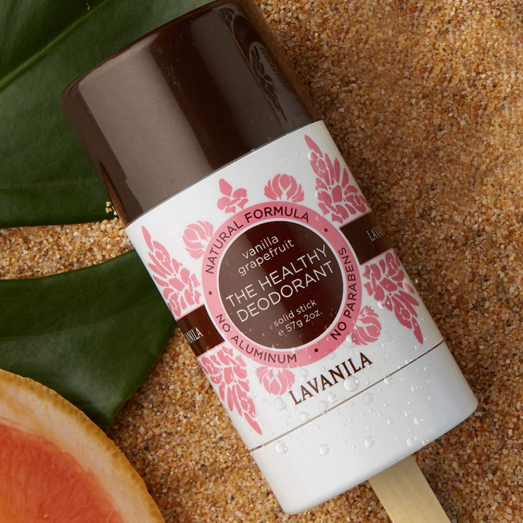 Lavanila Vanilla Grapefruit Deodorant for Women — Aluminum-Free, 2-Pack, Made in USA, Vegan