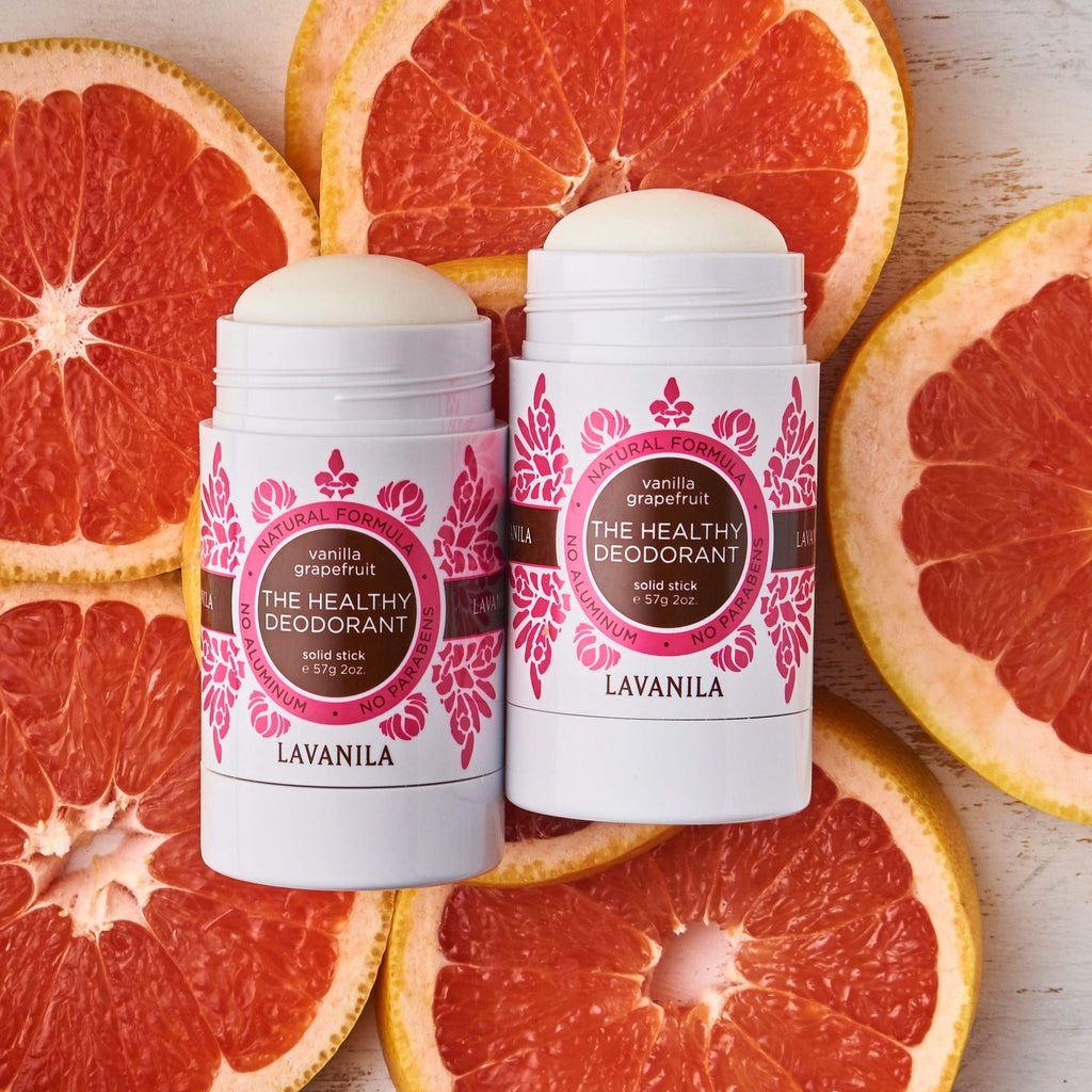Lavanila Vanilla Grapefruit Deodorant for Women — Aluminum-Free, 2-Pack, Made in USA, Vegan