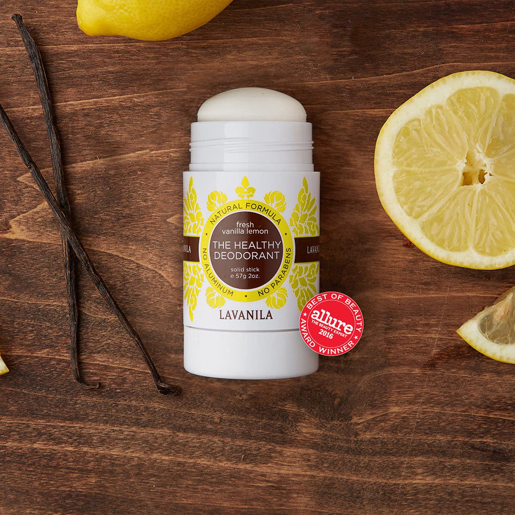 Lavanila Vanilla Lemon Deodorant for Women – 2-Pack, Aluminum-Free, Made in USA, Vegan
