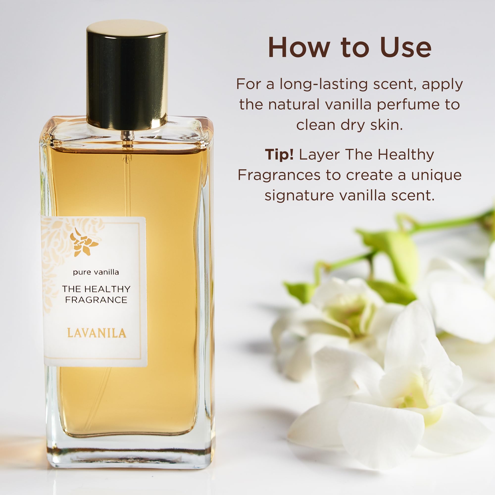 Lavanila Pure Vanilla Perfume Set for Women – Madagascar Vanilla, 1.7 oz + 10 ml Roller (USA)
