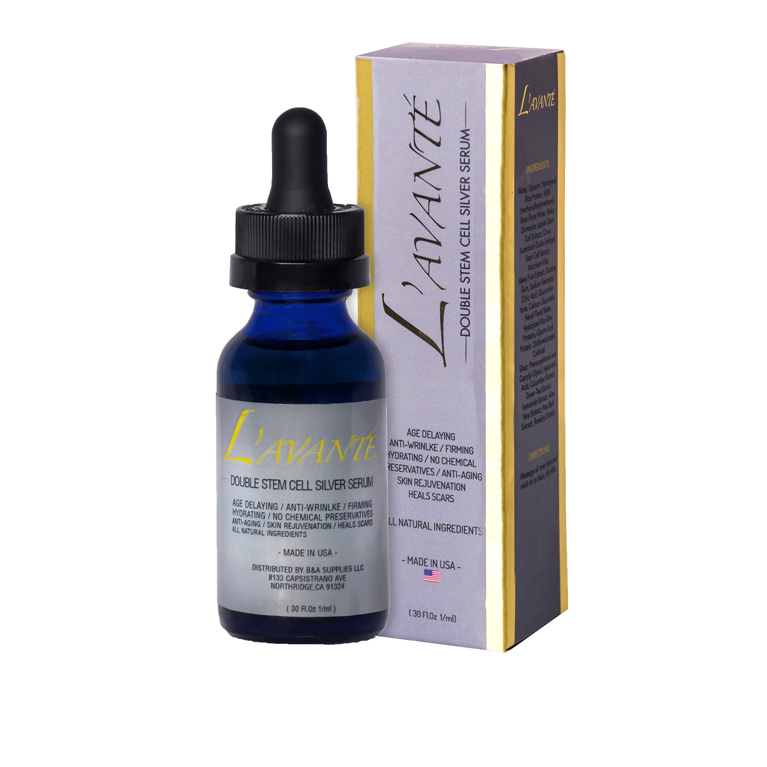 L'avante Double Stem Cell Silver Serum – Anti-aging, Anti-wrinkle & Skin Rejuvenation