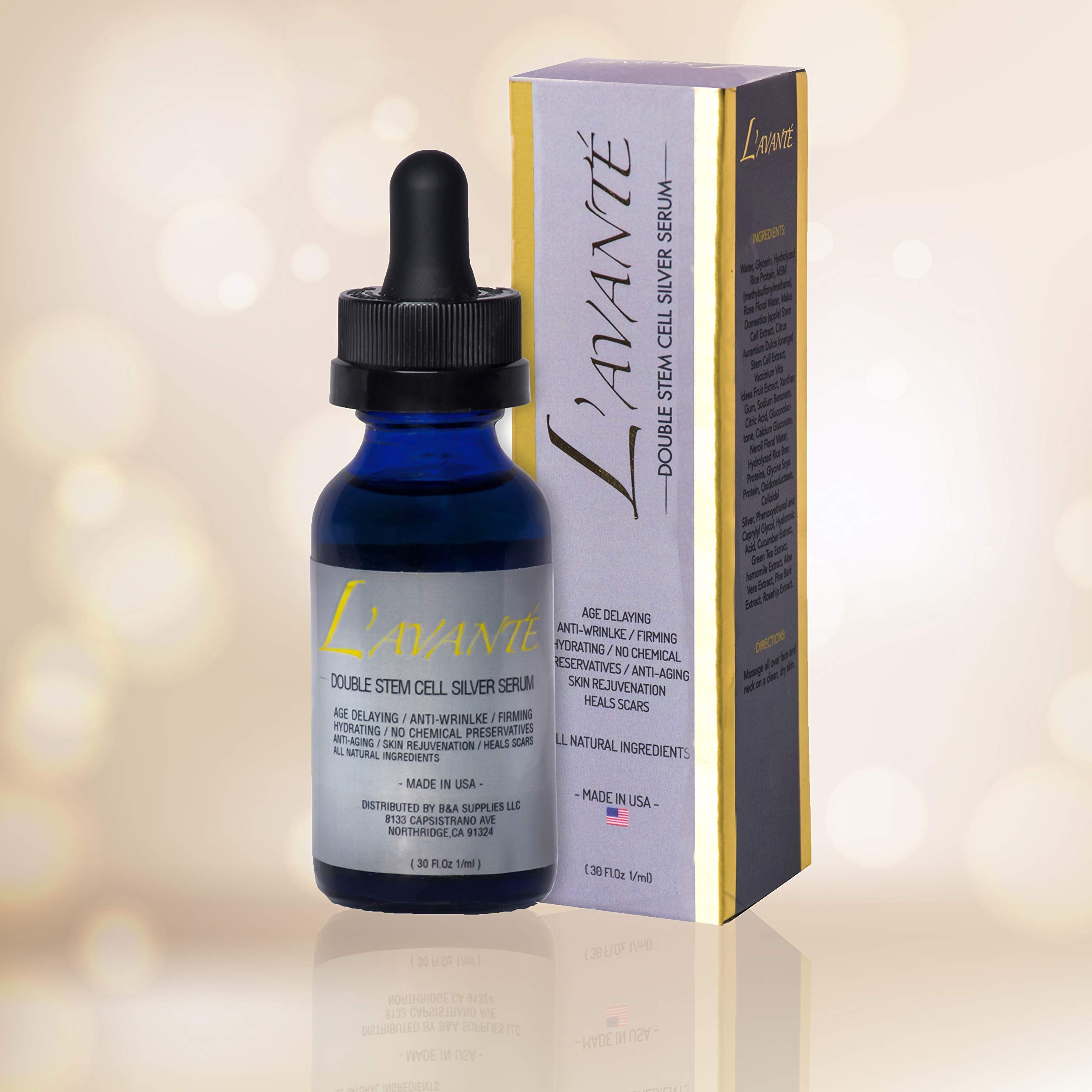 L'avante Double Stem Cell Silver Serum – Anti-aging, Anti-wrinkle & Skin Rejuvenation