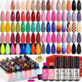 Lavender Violets 49-Piece Gel Nail Polish Set – 45 Neon & Glow Colors + Primer, Builder Base, Top Coats A950