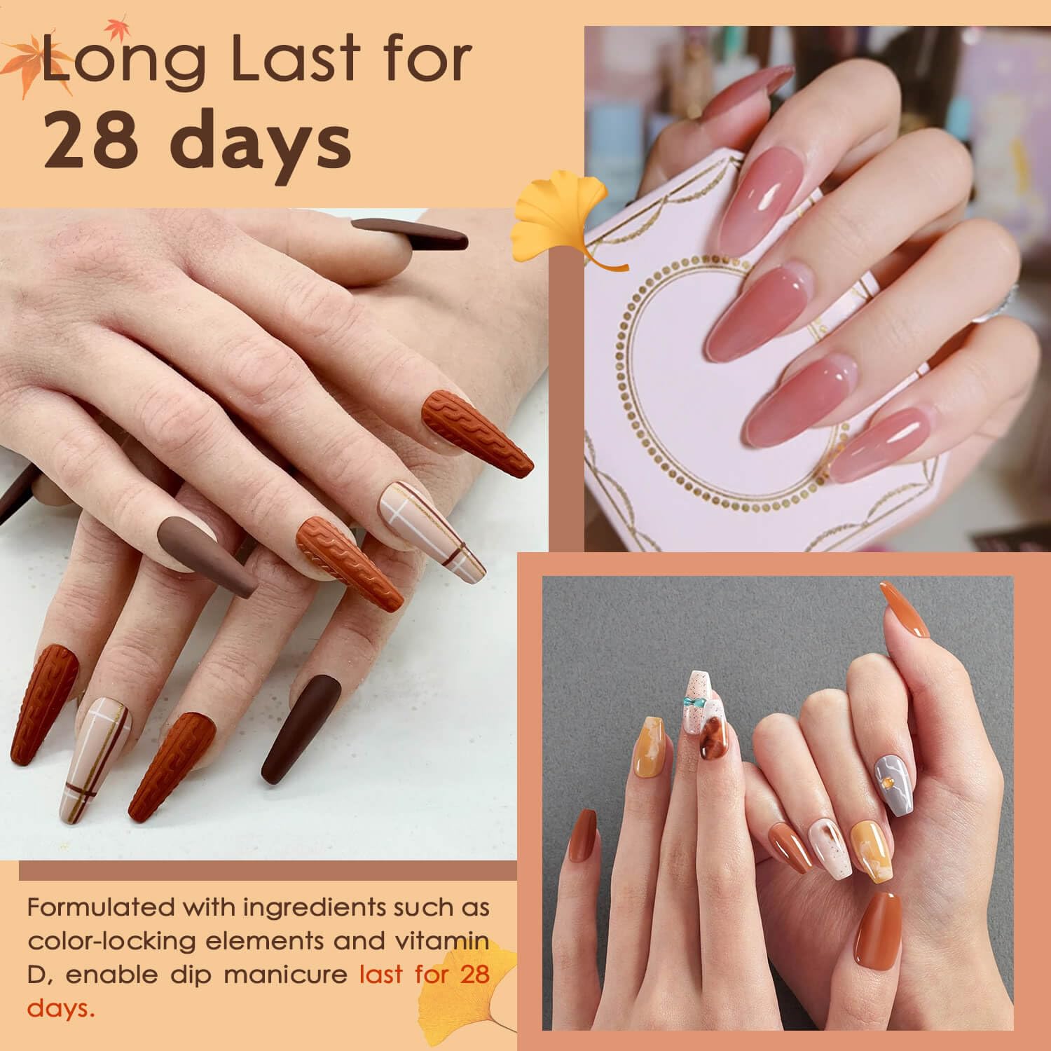 Lavender Violets Dip Powder Nail Kit Starter – 16 Colors, Base & Top Gel, Activator