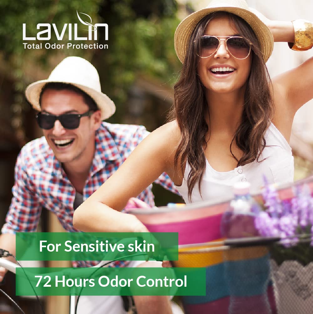 Lavilin Aluminum Free Natural Deodorant for Women and Men — Up to 72 Hours Odor Control