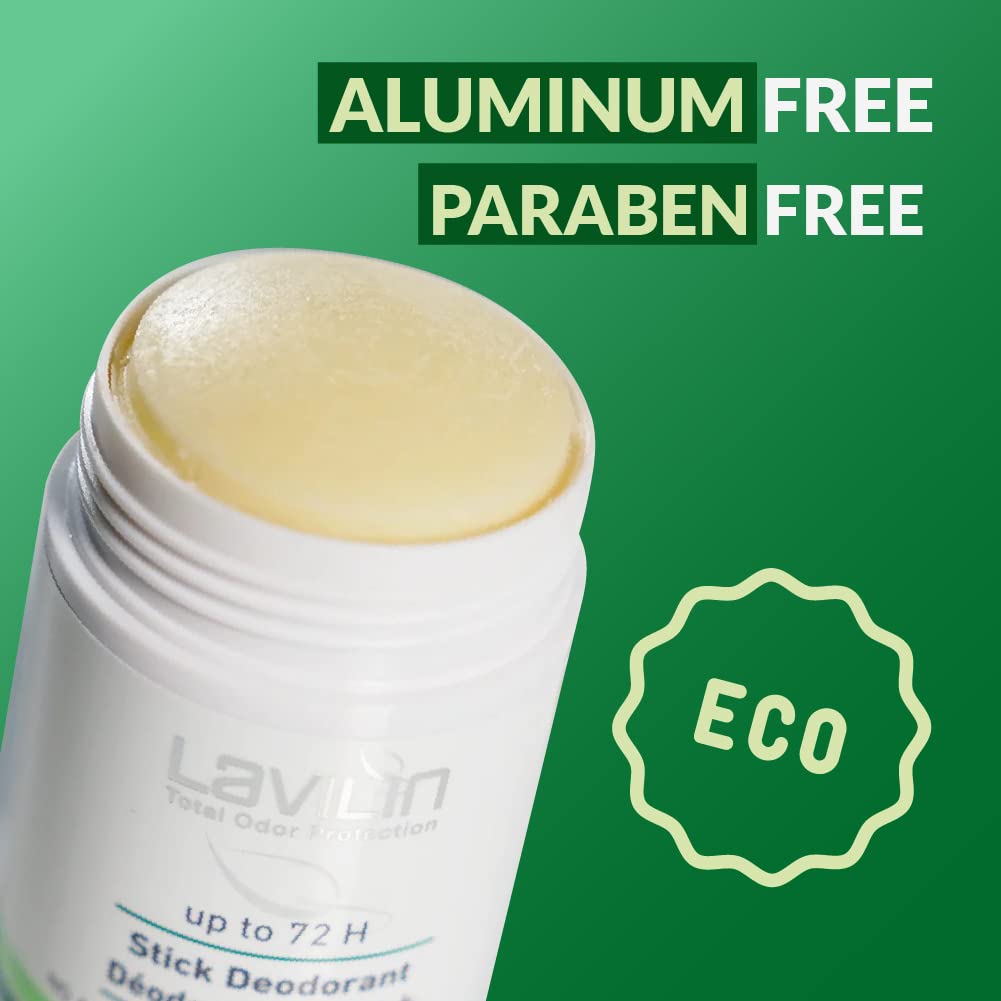 Lavilin Aluminum Free Natural Deodorant for Women and Men — Up to 72 Hours Odor Control