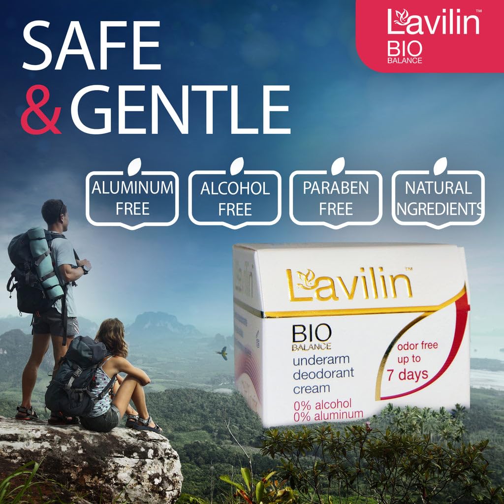 Lavilin Bio Balance Underarm Deodorant Cream – Up to 7 Days Odor-Free (2-Pack)