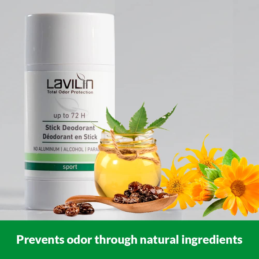 Lavilin Aluminum Free Natural Deodorant for Women and Men — Up to 72 Hours Odor Control
