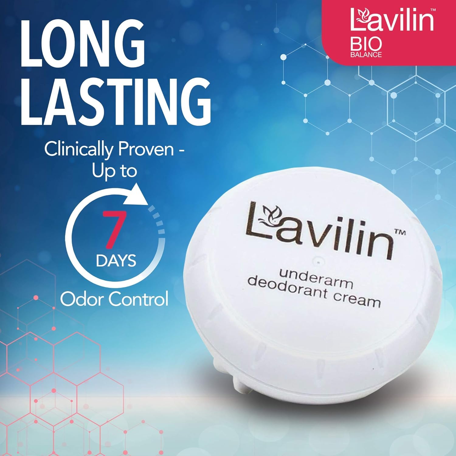 Lavilin Underarm Deodorant Cream - Alcohol Free & Aluminium Free, 0.44 oz (12.5 g)