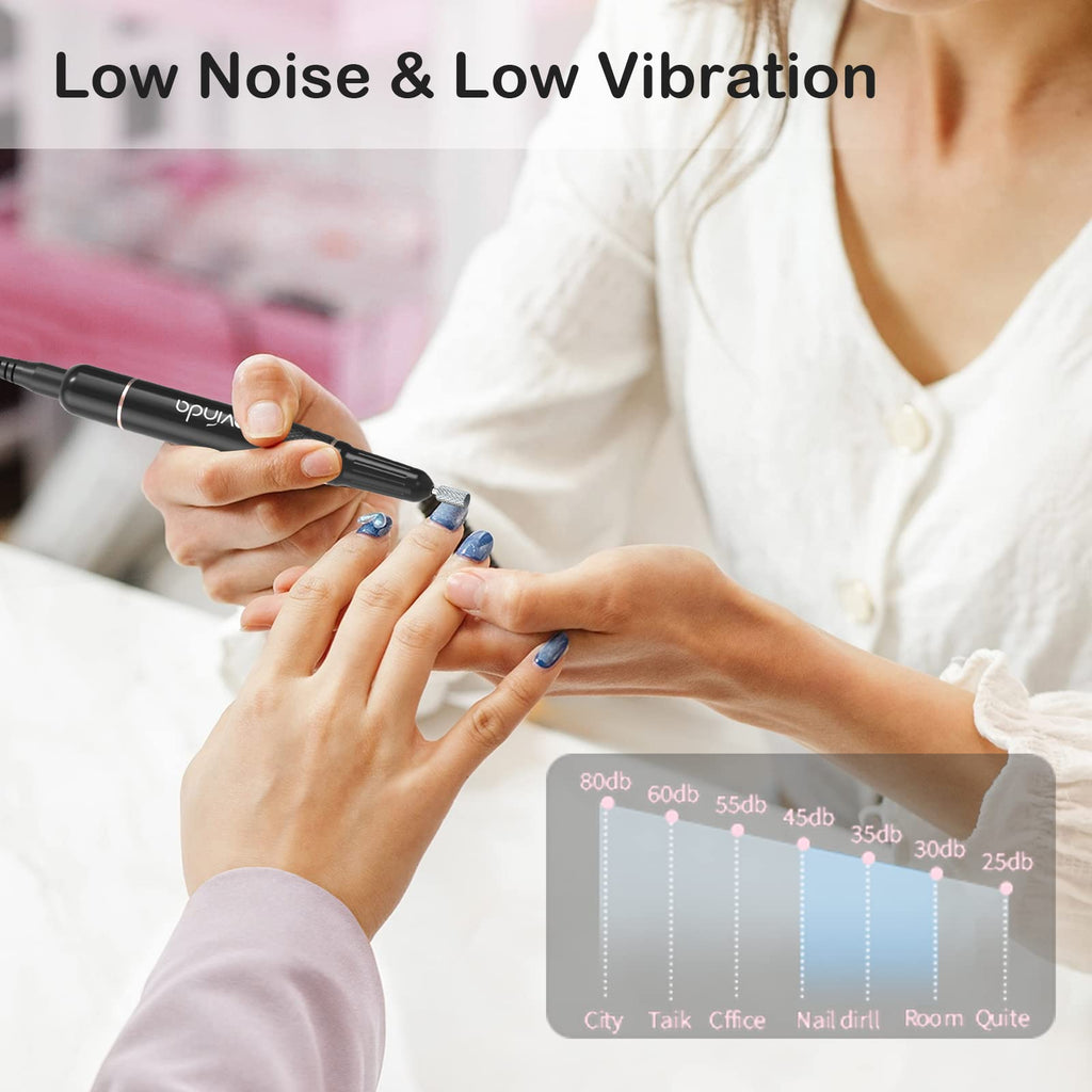 Lavinda 35000RPM Cordless Nail Drill – Pink Diamond Exterior, Coreless Motor