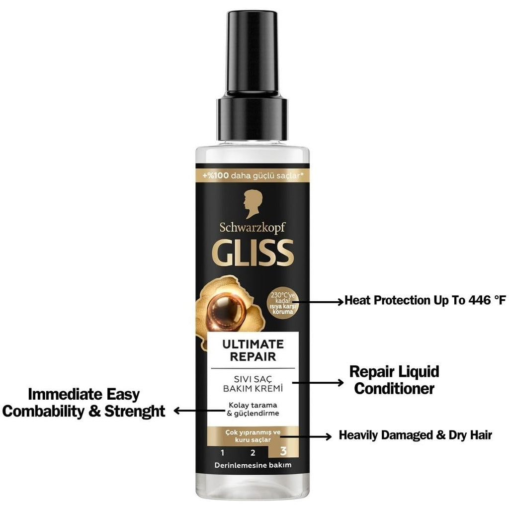 Lavis Gliss Ultimate Repair Conditioner Spray – Deep Repair, Hydration & Detangling