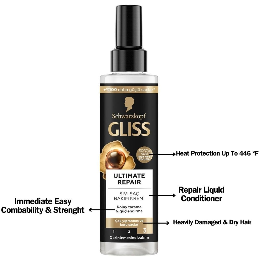 Lavis Gliss Ultimate Repair Conditioner Spray – Deep Repair, Hydration & Detangling