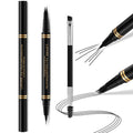 LAVONE 2-in-1 Eyebrow Pen | Waterproof Microblading Brow Pencil, Black