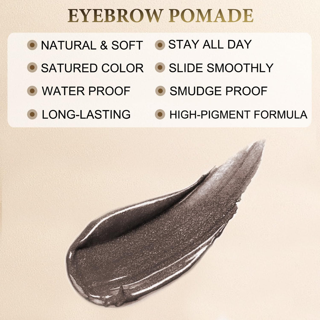 LAVONE Eyebrow Stamp Pencil Kit – Waterproof Brow Pencil, Eyeliner & Pomade (Dark Coffee)