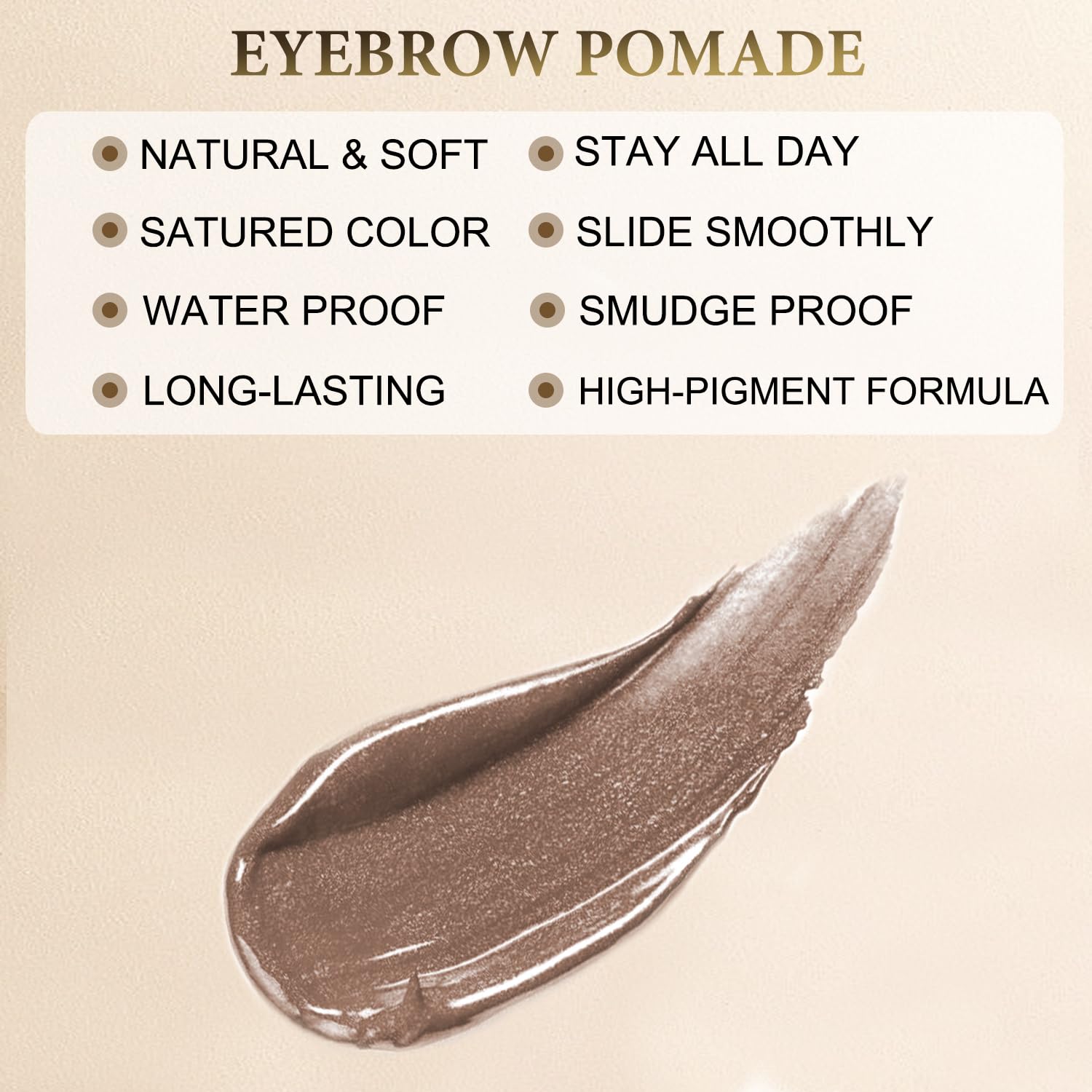 LAVONE Eyebrow Stamp Pencil Kit - Waterproof, Long-Lasting Brow & Eyeliner Set (Ash Brown)