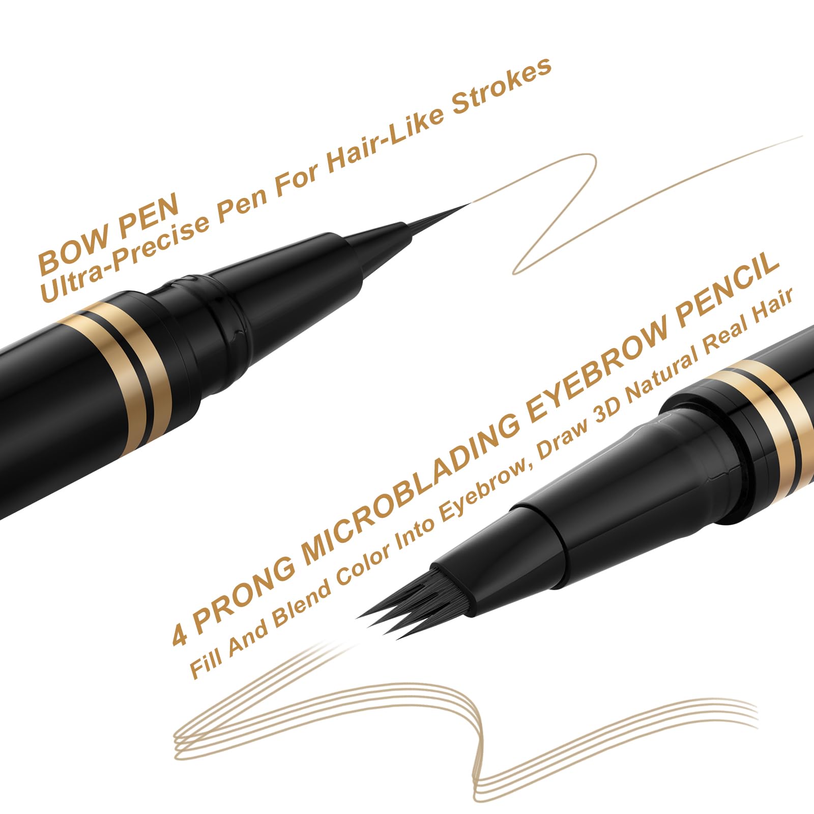 LAVONE 2-in-1 Waterproof Eyebrow Pen – Microblade & Ultra-Precise Pencil (Blonde)