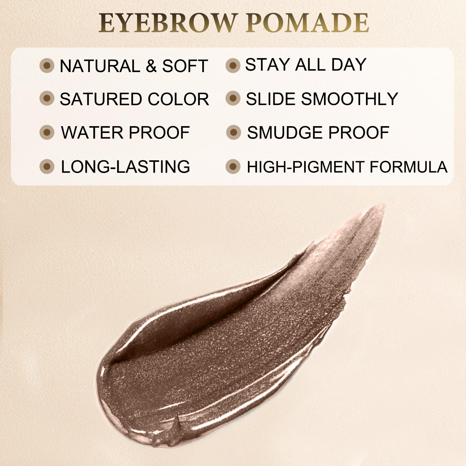 LAVONE Eyebrow Pencil Makeup Kit – 2-in-1 Waterproof Brow Pen, Pomade & Eyeliner (Brunette)