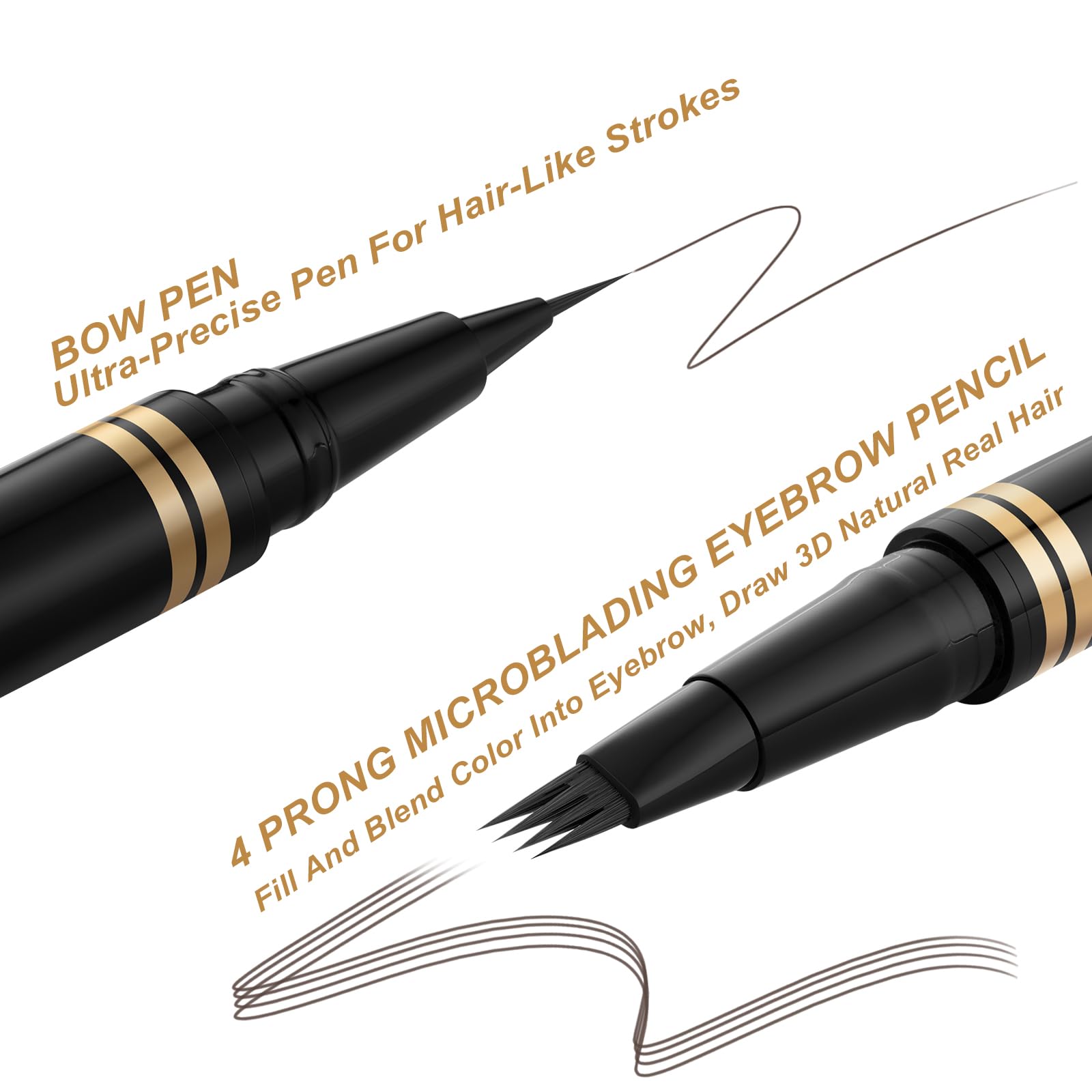 LAVONE 2-in-1 Eyebrow Pen – Microblading Brow Pencil, Waterproof & Ultra-Precise