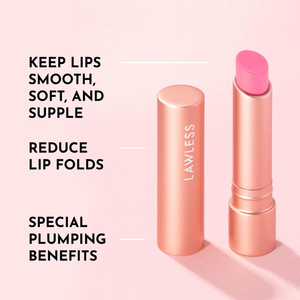 LAWLESS Forget the Filler Lip Plumping Balm – Baby Doll Pink, 0.09 oz