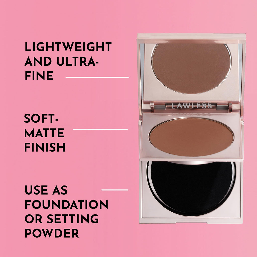 Lawless Deep Talc-Free Skin-Smoothing Powder - Ultra-Fine Matte Setting Powder 0.34 oz