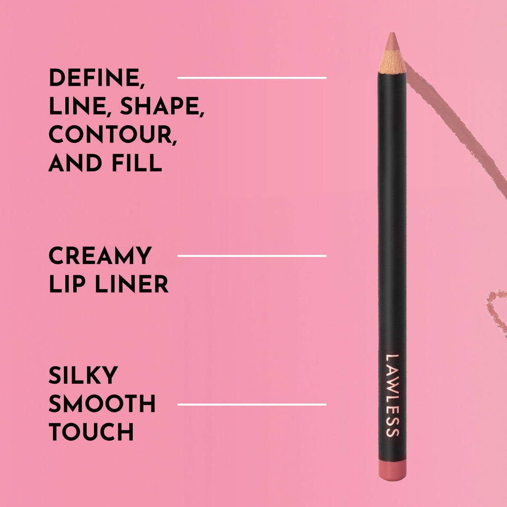 Lawless Forget the Filler Definer Liner – Pink Sand | Satin Finish Lip Liner