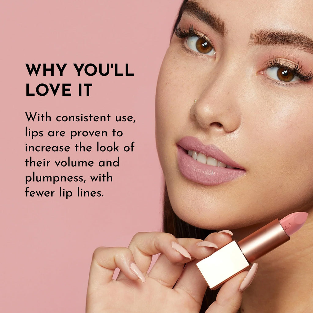 Lawless Forget the Filler Lip-Plumping Lipstick in Cookie | Satin Cream Finish