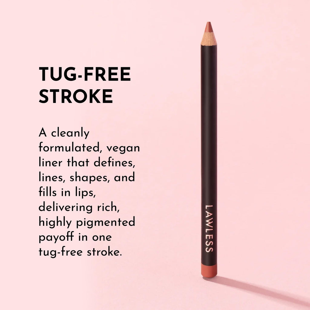 Lawless Forget the Filler Definer Liner in Cinnamon – Tug-Free Lip Liner with Silk-Like Ester for a Satin Finish | 0.04 oz