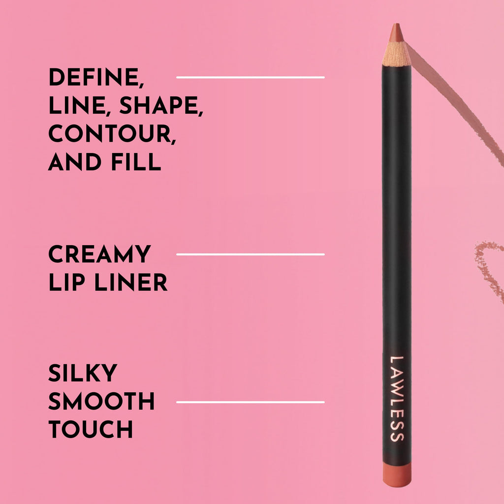 Lawless Forget the Filler Definer Liner in Cinnamon – Tug-Free Lip Liner with Silk-Like Ester for a Satin Finish | 0.04 oz