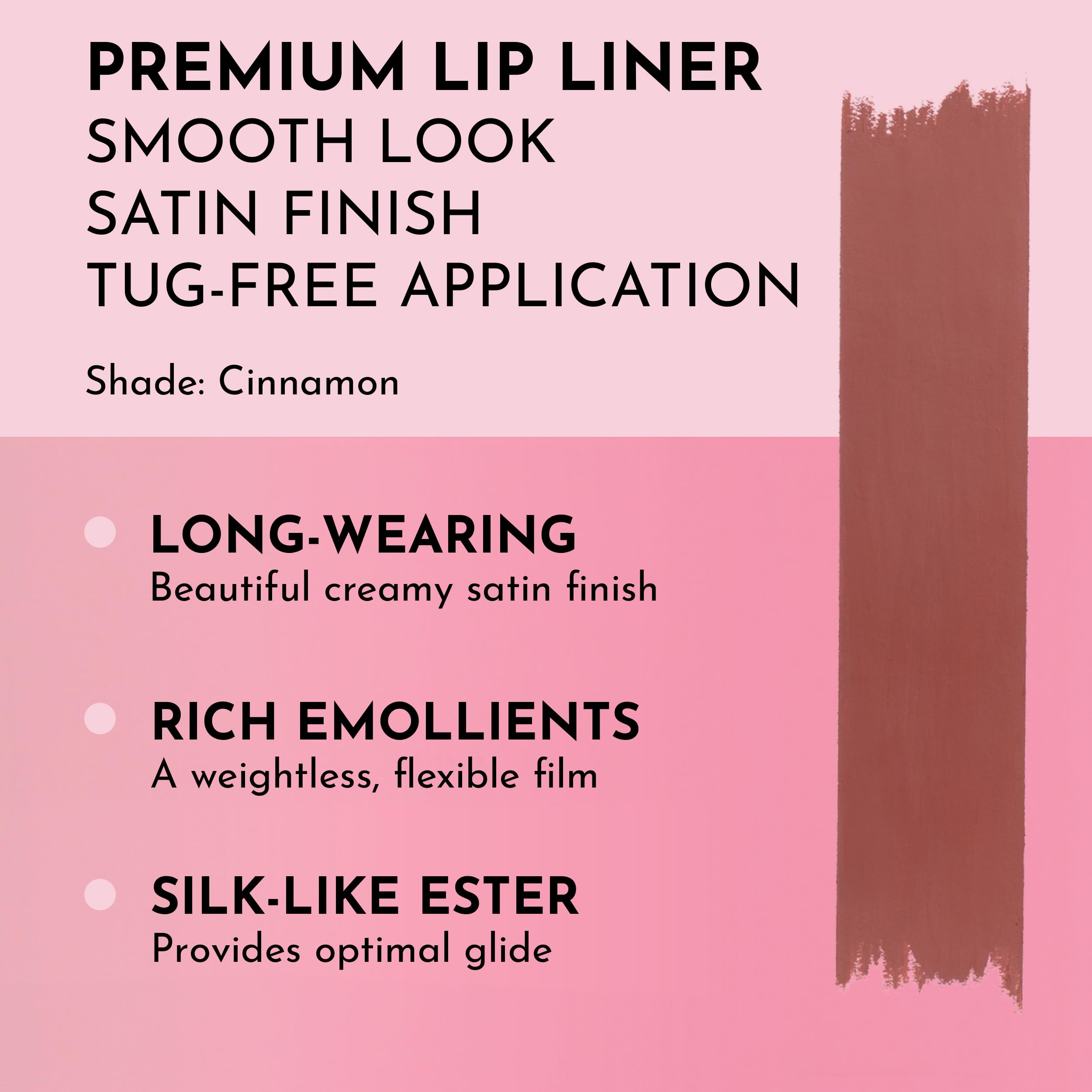 Lawless Forget the Filler Definer Liner in Cinnamon – Tug-Free Lip Liner with Silk-Like Ester for a Satin Finish | 0.04 oz