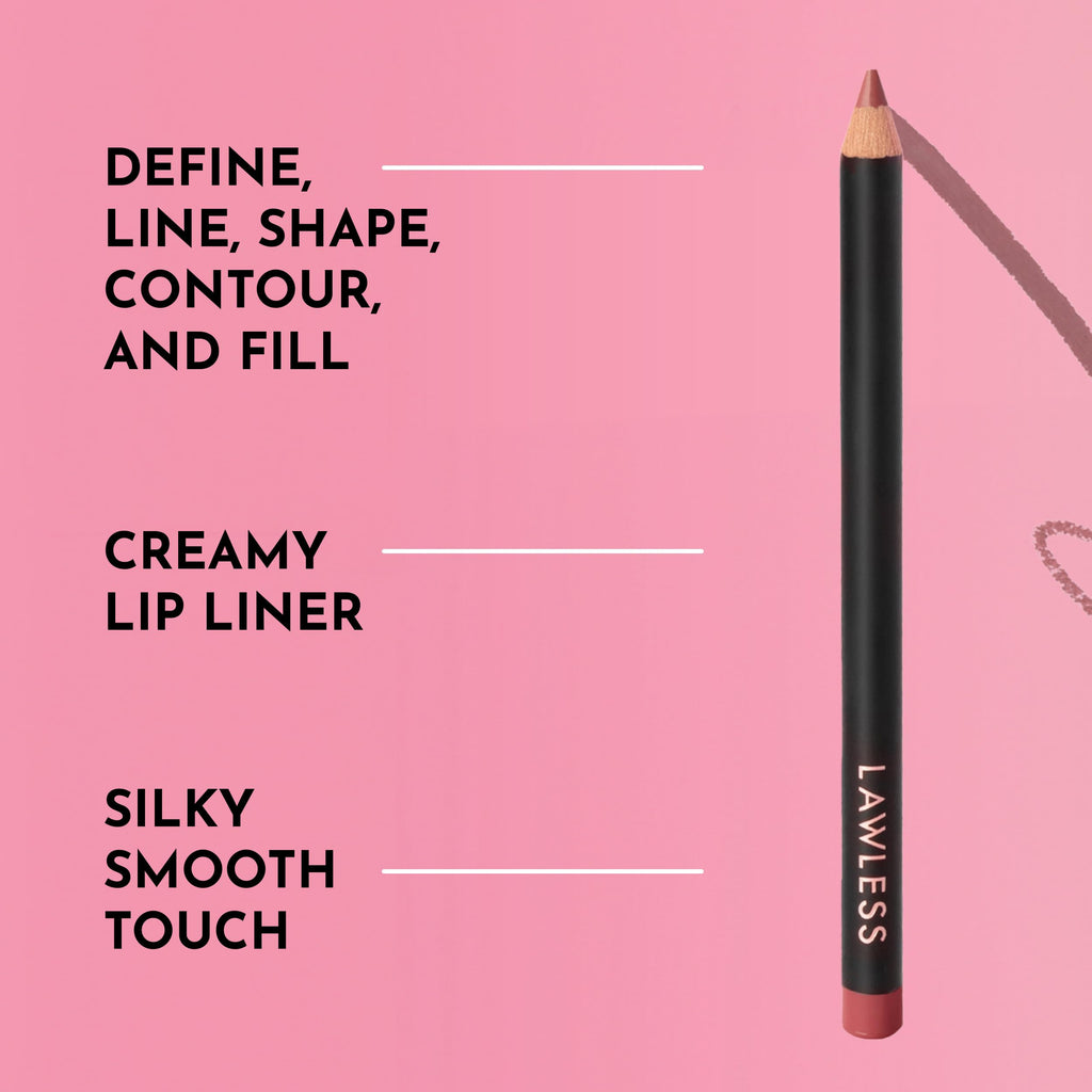 Lawless Forget The Filler Definer Liner Desert Mauve – Lip Liner, 0.04 oz