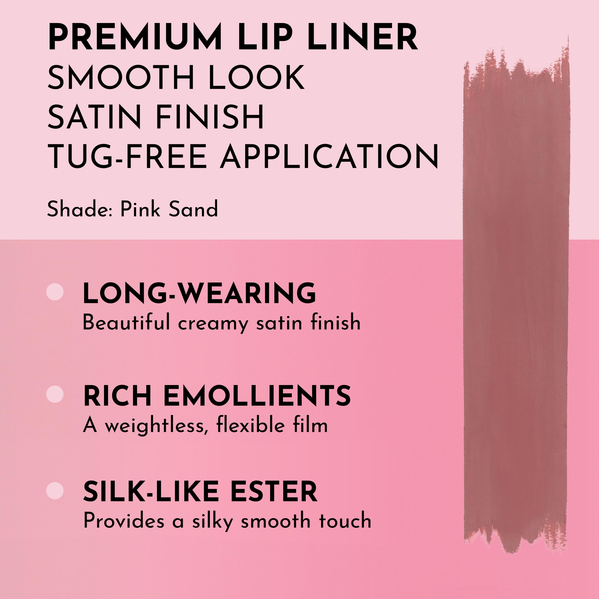 Lawless Forget the Filler Definer Liner – Pink Sand | Satin Finish Lip Liner