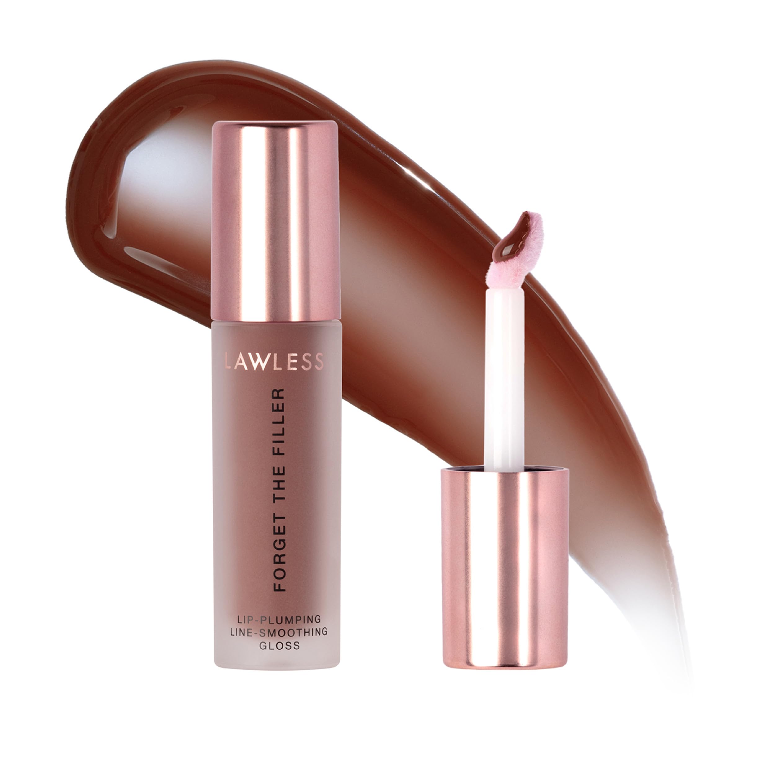 Lawless Forget The Filler Lip Plumper Gloss – Maple Sugar Brown, 0.11 fl oz